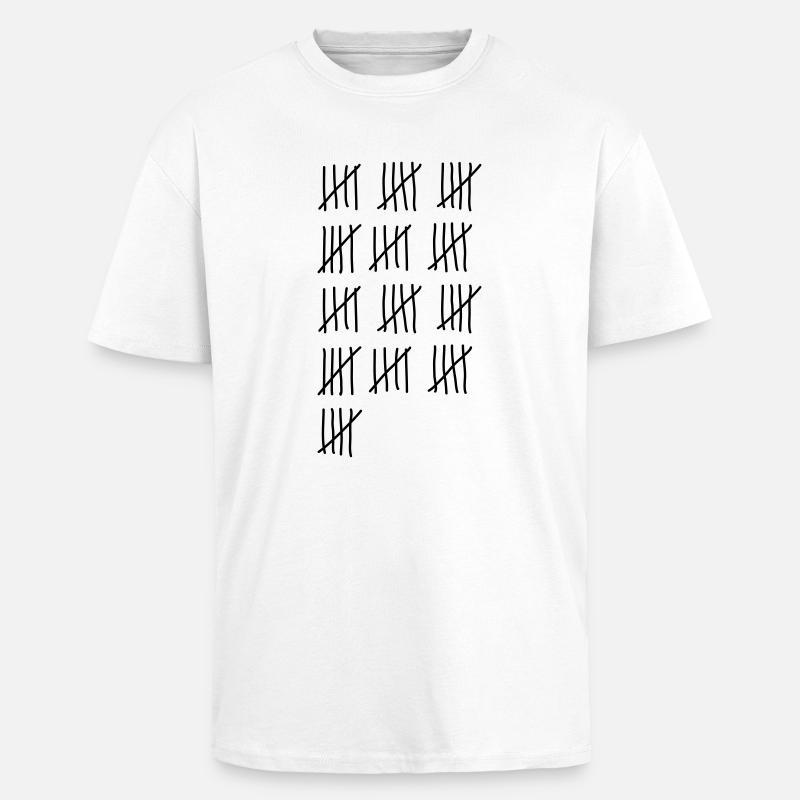 65ème anniversaire - T-shirt unisexe oversize épais - blanc