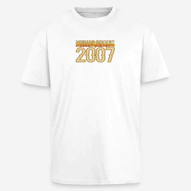 Original 2007 Retro Gold - Unisex Oversized Heavyweight T-shirt - white