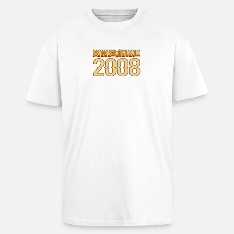 Original 2008 Retro Edition - T-shirt unisexe oversize épais - blanc
