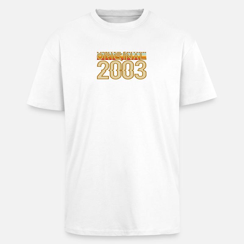Original 2003 Retro Logo - Unisex Oversized Heavyweight T-shirt - white