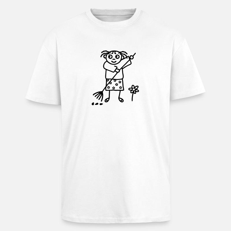 Gartenarbeit Gärtnerin - Oversized Heavyweight Unisex T-Shirt - Weiß