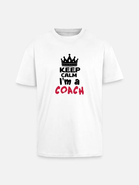 I'm a coach - T-shirt unisexe oversize épais - blanc