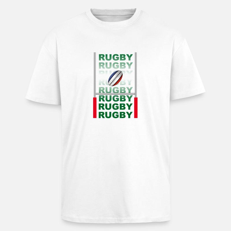 rugby - Unisex Oversized Heavyweight T-shirt - white