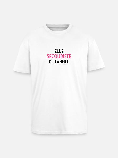 Secourisme / Secouriste / Secours / Secourir - T-shirt unisexe oversize épais - blanc