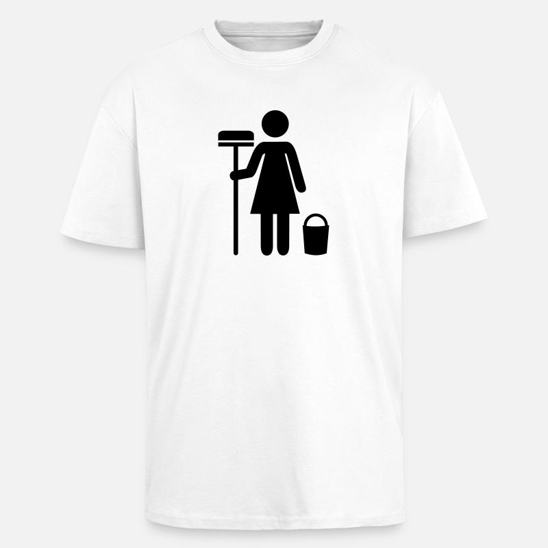 Putzfrau - Oversized Heavyweight Unisex T-Shirt - Weiß