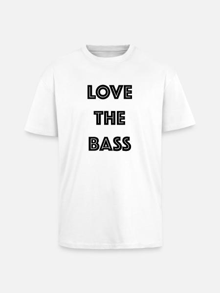 Aime la basse - T-shirt unisexe oversize épais - blanc