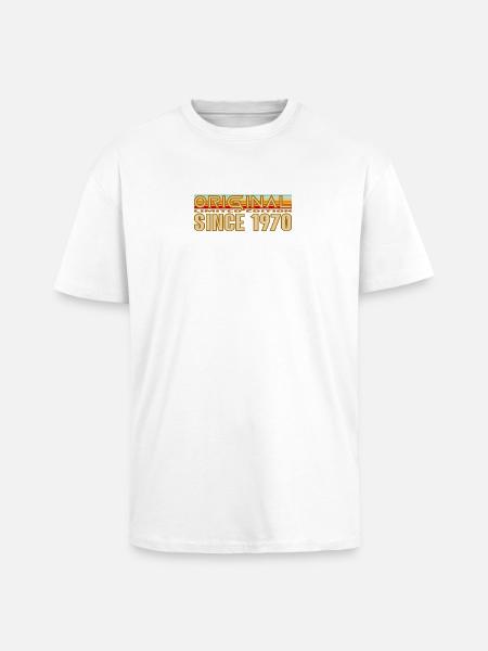 Original Depuis 1970 Logo Rétro - T-shirt unisexe oversize épais - blanc