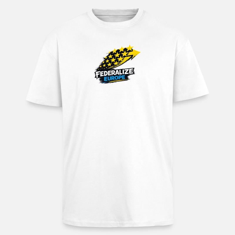 Drapeau de style eurofédéralisme - T-shirt unisexe oversize épais - blanc