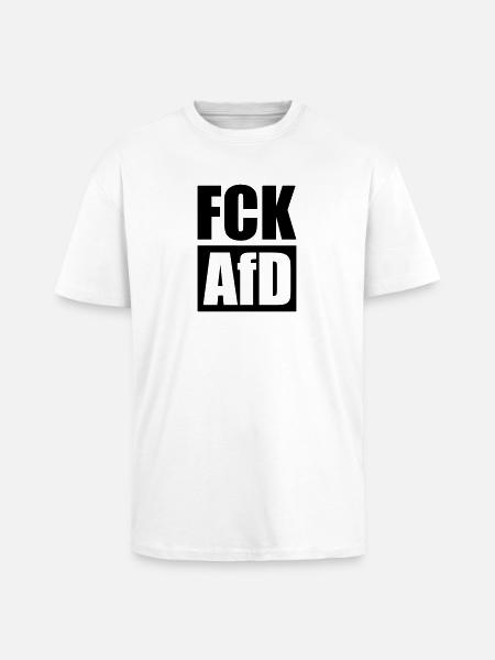 Fuck AFD - Oversized Heavyweight Unisex T-Shirt - Weiß