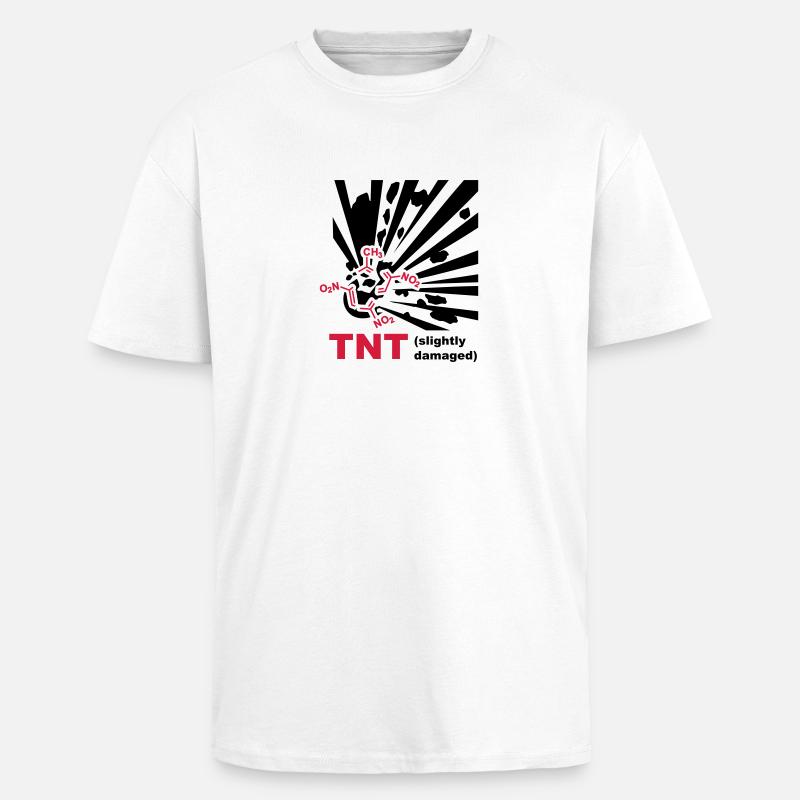 TNT - Explosion - Oversized Heavyweight Unisex T-Shirt - Weiß