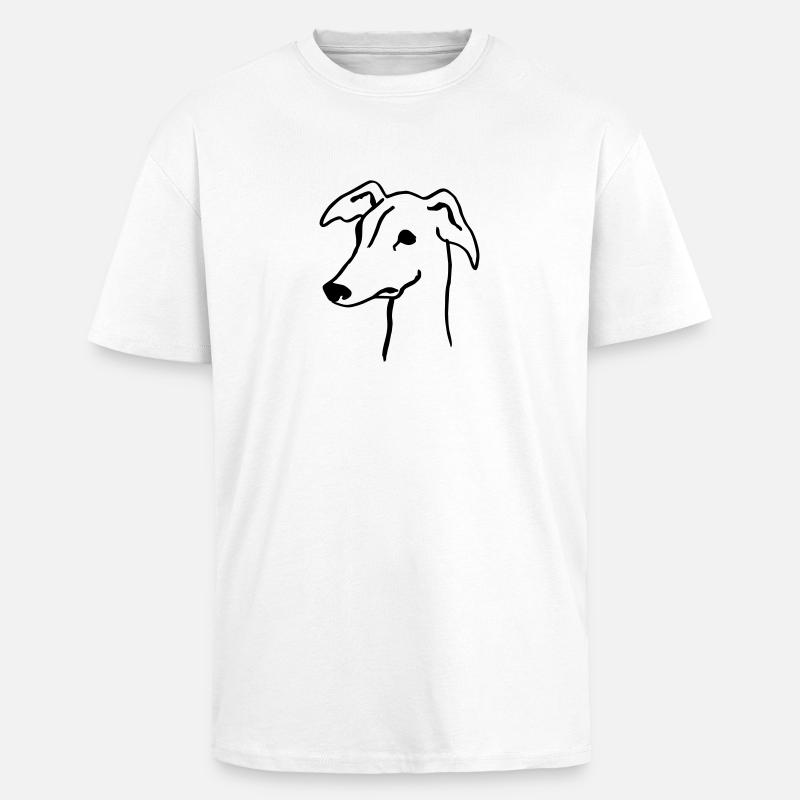 Windhund - Oversized Heavyweight Unisex T-Shirt - Weiß