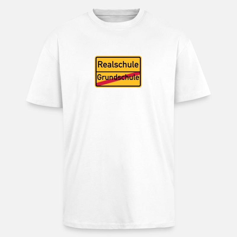 Realschule - Oversized Heavyweight Unisex T-Shirt - Weiß