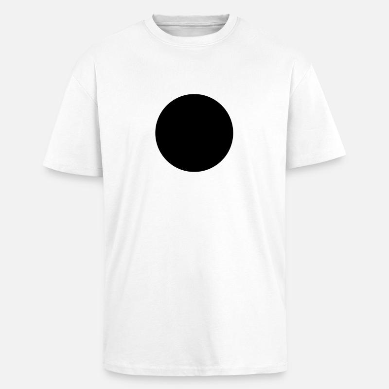 Mathematics-symbol - black circle - hole - Unisex Oversized Heavyweight T-shirt - white