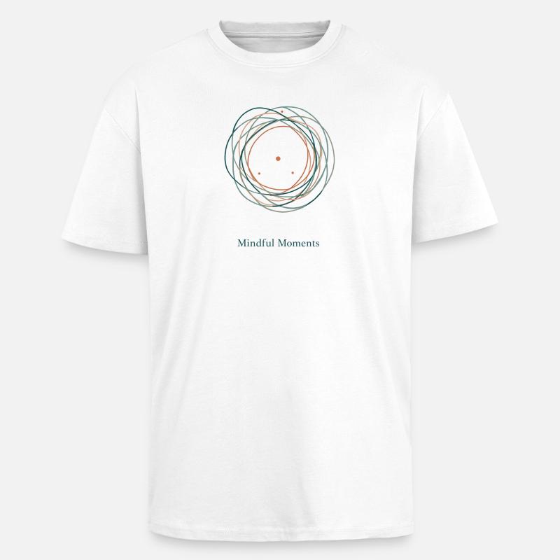 Moments de pleine conscience | Conception Flow & Calm - T-shirt unisexe oversize épais - blanc