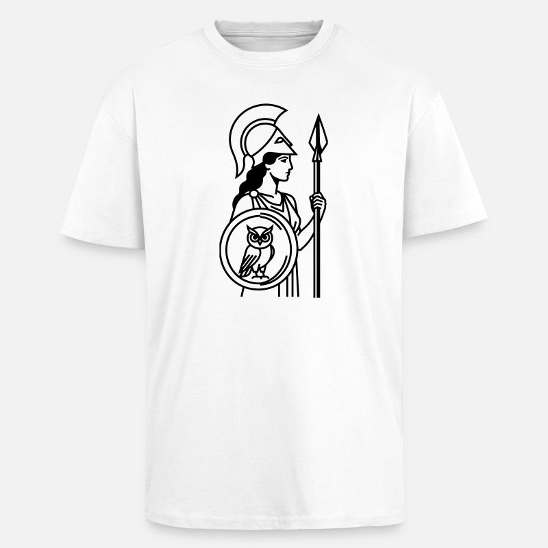 Athéna - T-shirt unisexe oversize épais - blanc