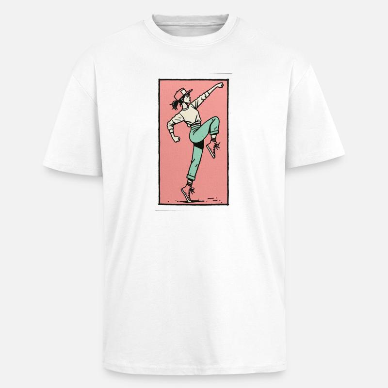 Danseuse #13 - T-shirt unisexe oversize épais - blanc