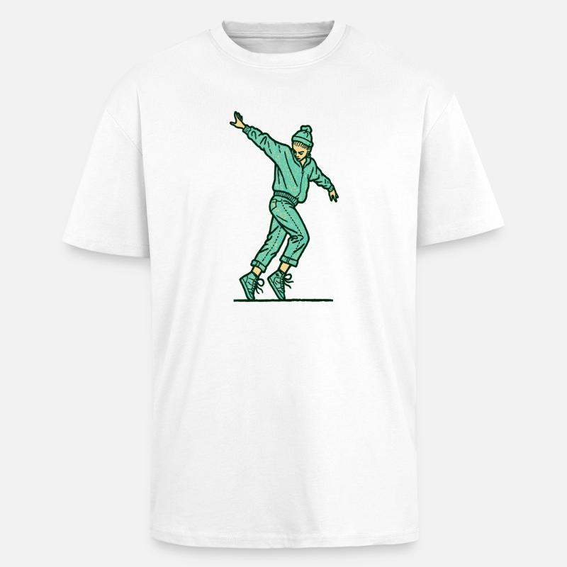 Danseuse #14 - T-shirt unisexe oversize épais - blanc