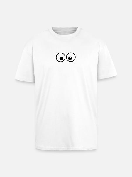 Augen-Duo im Comicstil - Oversized Heavyweight Unisex T-Shirt - Weiß