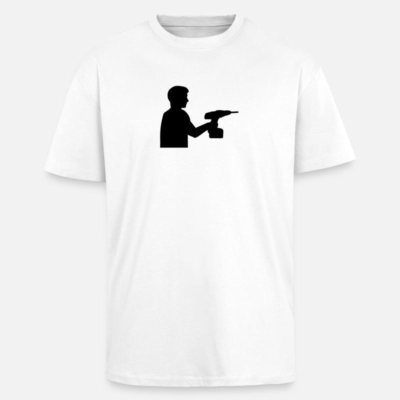 Handwerker - Oversized Heavyweight Unisex T-Shirt - Weiß