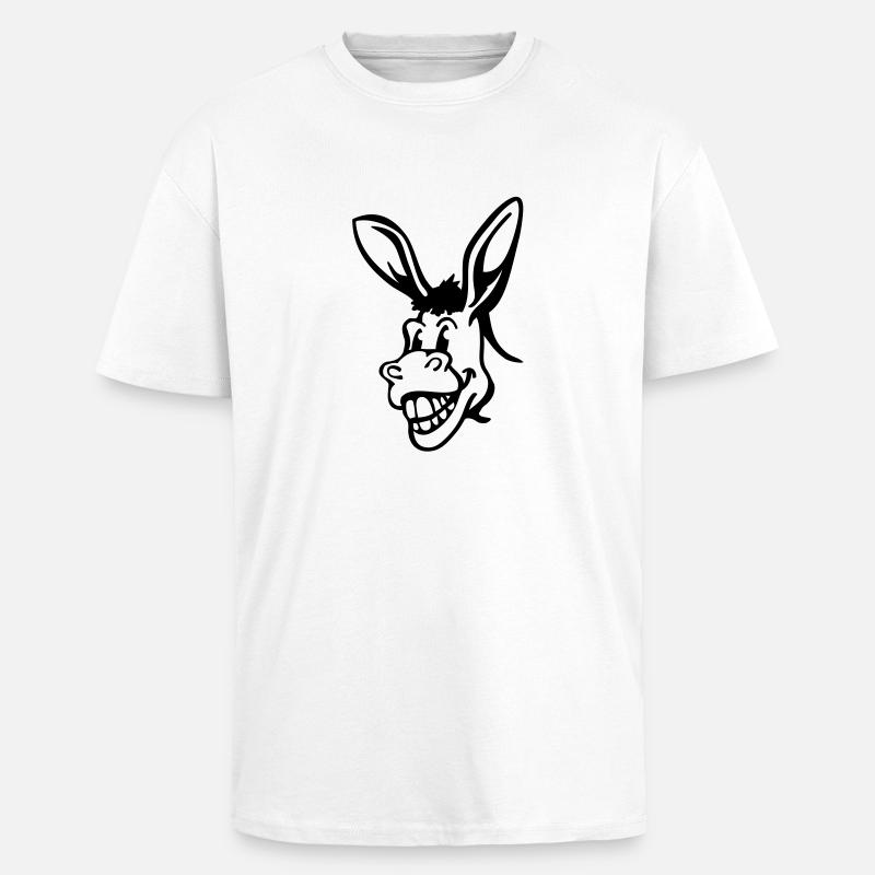 esel_t1 - Oversized Heavyweight Unisex T-Shirt - Weiß