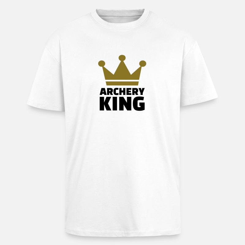 Bogenschießen - Oversized Heavyweight Unisex T-Shirt - Weiß