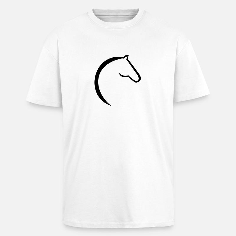 Cheval - T-shirt unisexe oversize épais - blanc