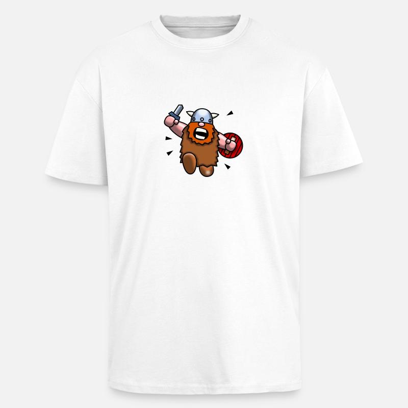 Wilder Wikinger - Oversized Heavyweight Unisex T-Shirt - Weiß