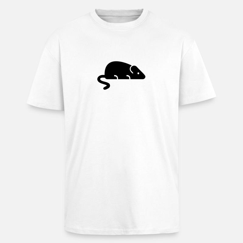 Maus - Oversized Heavyweight Unisex T-Shirt - Weiß