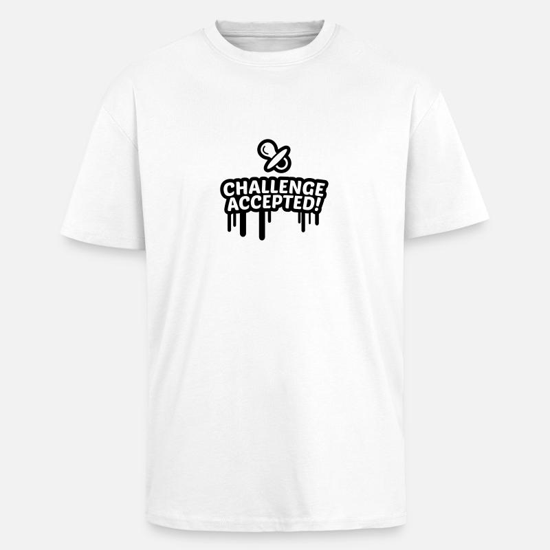 Dummy challenge accepted 1c. - Unisex Oversized Heavyweight T-shirt - white