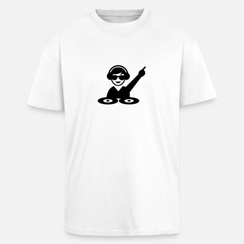 DJ - Oversized Heavyweight Unisex T-Shirt - Weiß