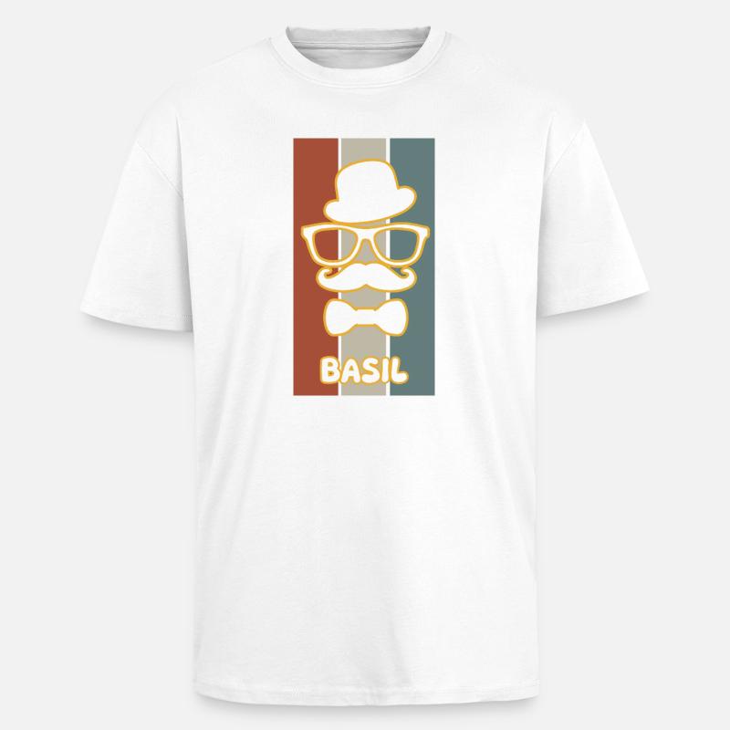 Basil - Unisex Oversized Heavyweight T-shirt - white