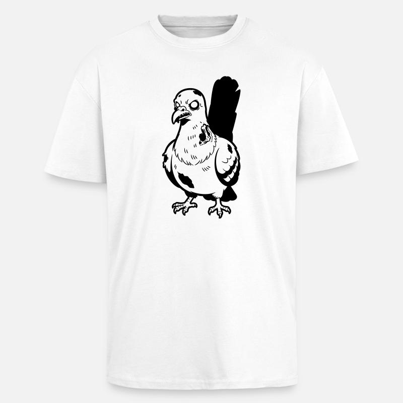 Zombie-Taube - Oversized Heavyweight Unisex T-Shirt - Weiß