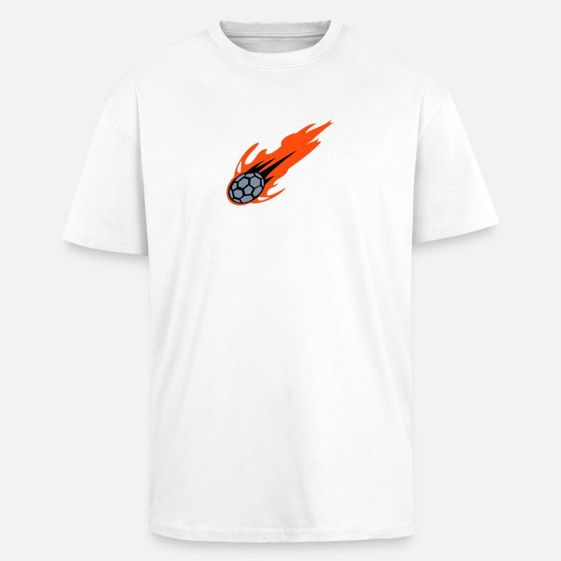BURNING Handball - Oversized Heavyweight Unisex T-Shirt - Weiß