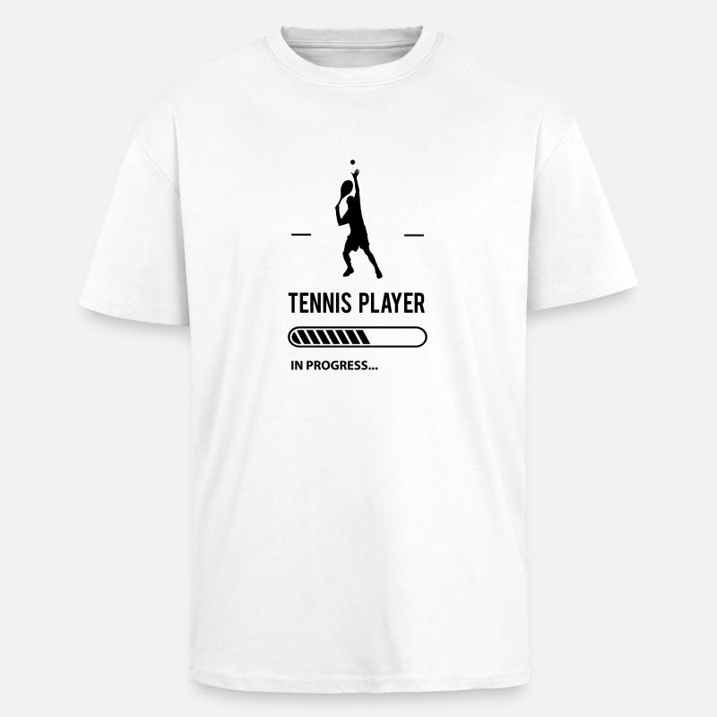 Tennis Player in Progress - T-shirt unisexe oversize épais - blanc
