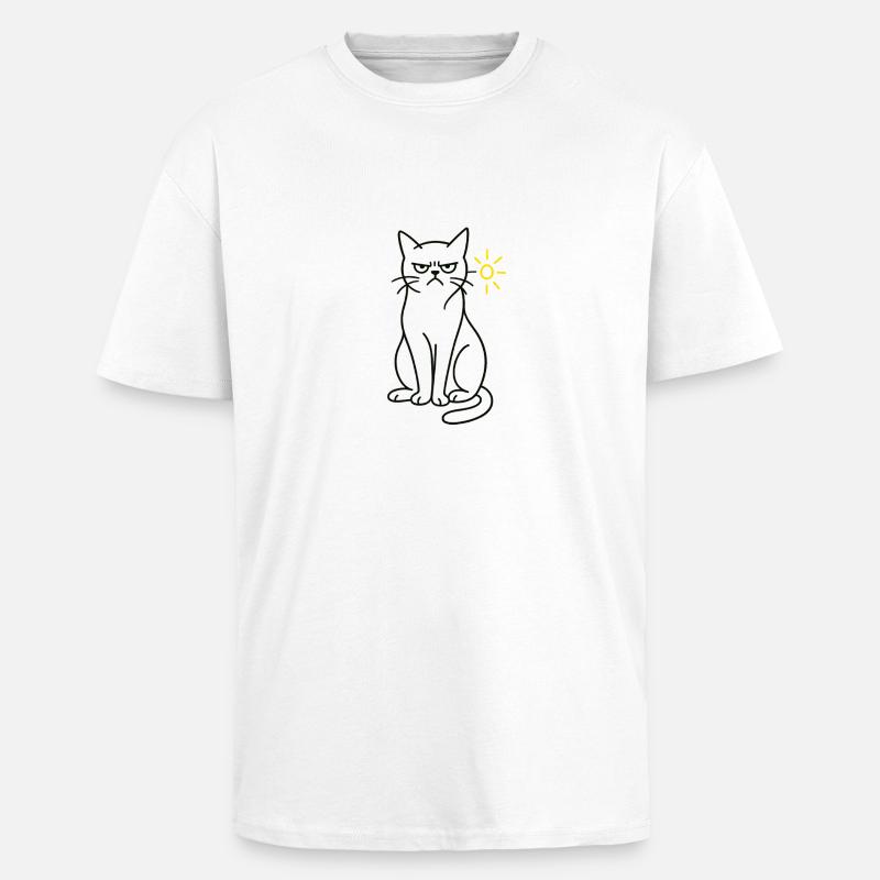 Grumpy - Oversized Heavyweight Unisex T-Shirt - Weiß