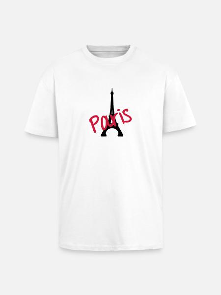 Eiffel Tower Paris - Unisex Oversized Heavyweight T-shirt - white