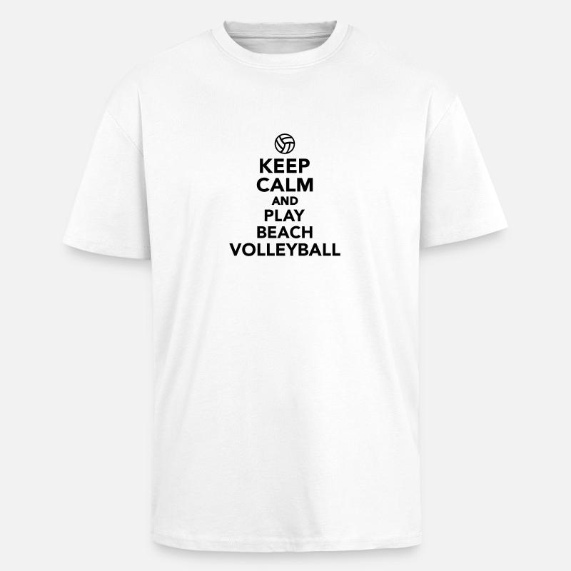 Beachvolleyball - Oversized Heavyweight Unisex T-Shirt - Weiß