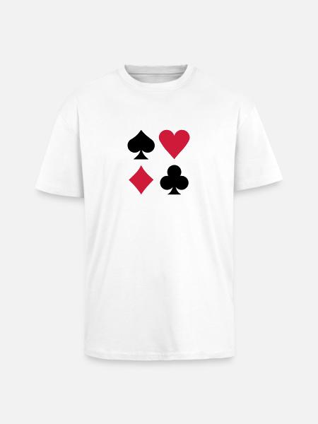 Poker - T-shirt unisexe oversize épais - blanc