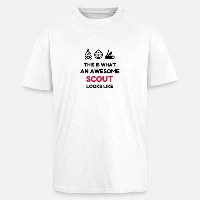 scout / scouting / scoutisme / guide - T-shirt unisexe oversize épais - blanc