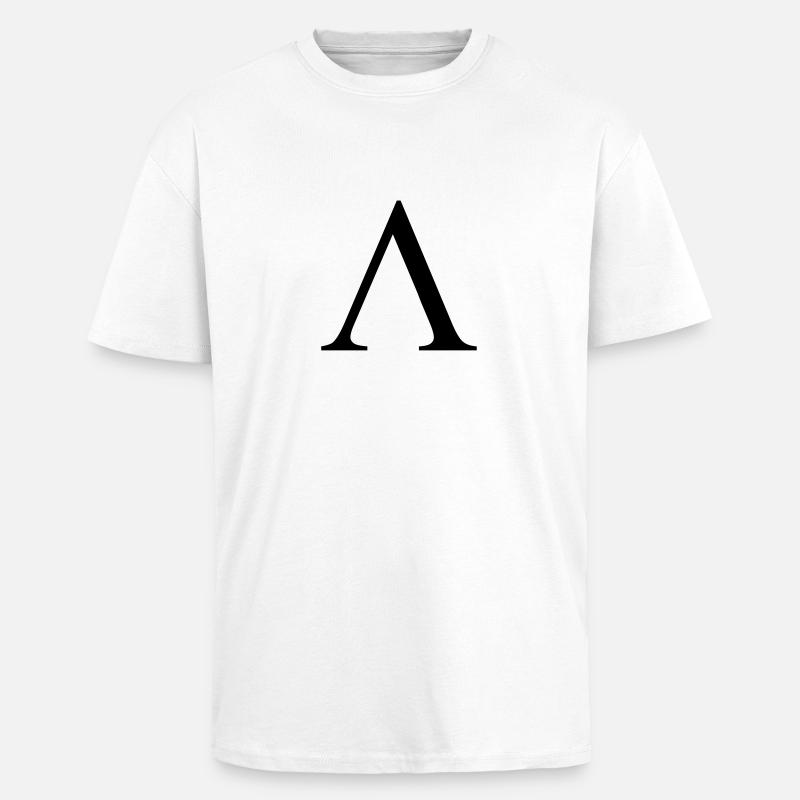 Lambda - Unisex Oversized Heavyweight T-shirt - white