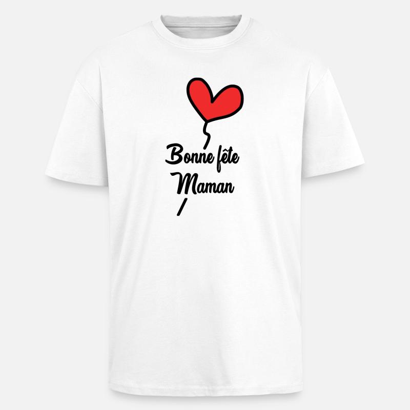 SCHÖNEN MUTTERTAG - Oversized Heavyweight Unisex T-Shirt - Weiß