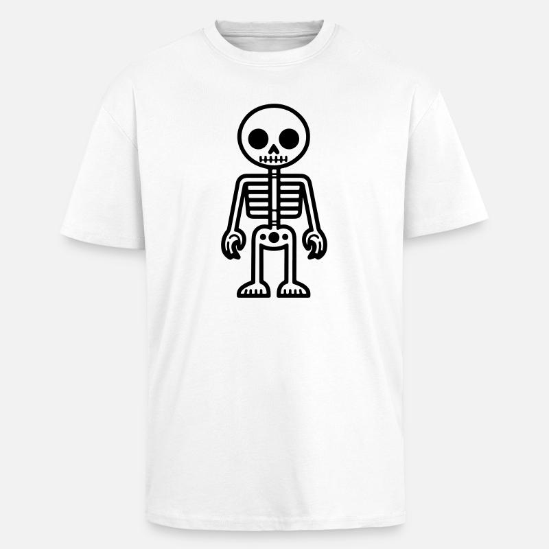 Skeleton Comic - Unisex Oversized Heavyweight T-shirt - white