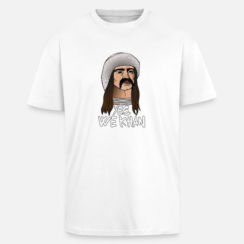 Yes, we Khan - Oversized Heavyweight Unisex T-Shirt - Weiß