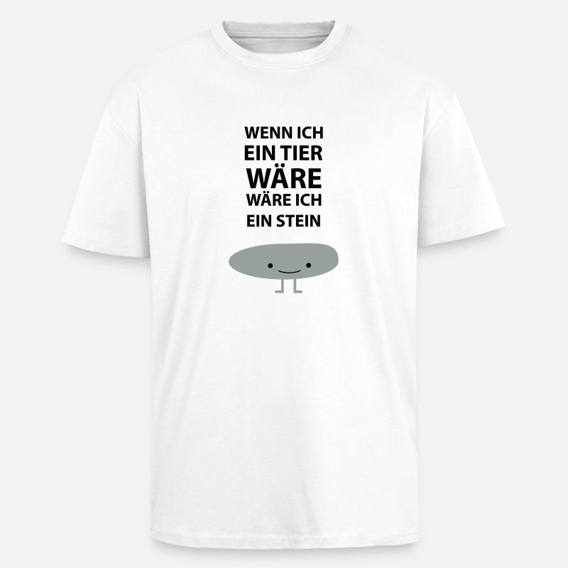 Sei ein Stein! - Oversized Heavyweight Unisex T-Shirt - Weiß