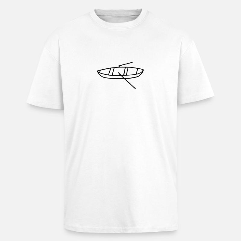 Ruderboot - Wassersport - Oversized Heavyweight Unisex T-Shirt - Weiß