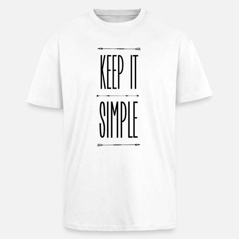 Keep it simple - Unisex Oversized Heavyweight T-shirt - white