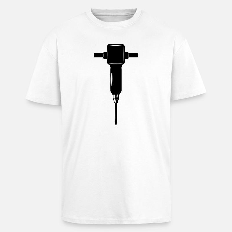 Krikhamer oder Presslufthammer - Oversized Heavyweight Unisex T-Shirt - Weiß