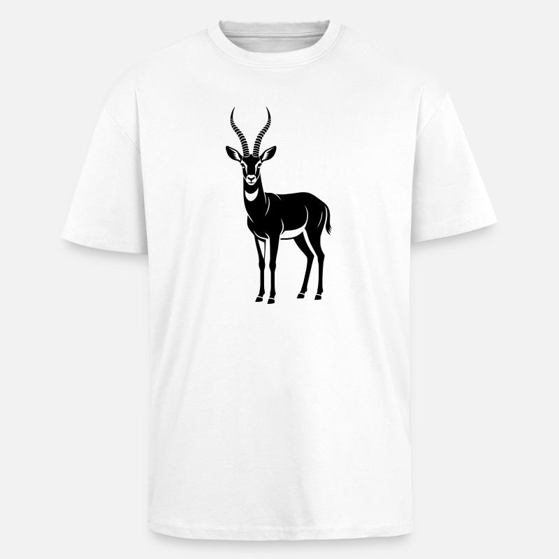 Antilope - T-shirt unisexe oversize épais - blanc