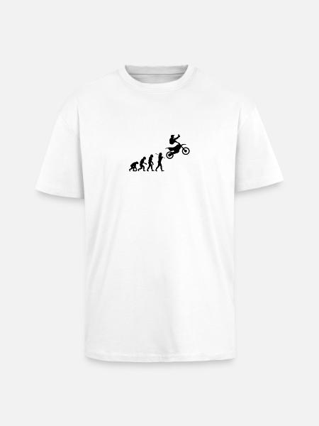 MX Freestyle Motocross Evolution - Unisex Oversized Heavyweight T-shirt - white