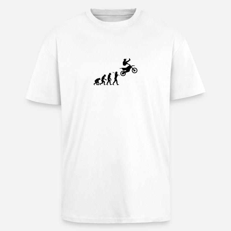 MX Freestyle Motocross Evolution - Unisex Oversized Heavyweight T-shirt - white